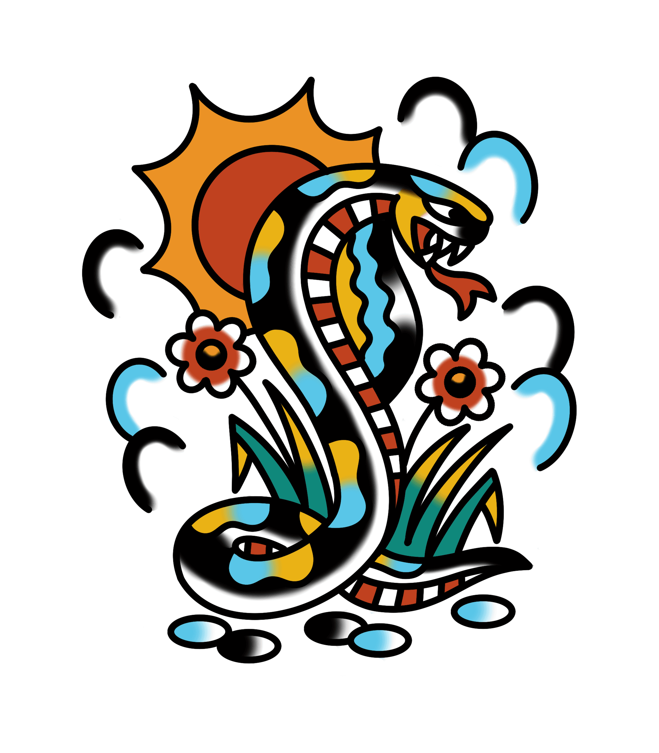 Tattoo design titled: Cobra